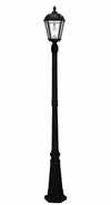 Royal Solar Lamp Post with GS-Solar LED Light Bulb - Black