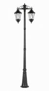 Victorian Morph Solar Lamp Post with Double Downward Lights