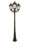 Royal Solar Lamp Post with GS-Solar LED Light Bulb - Triple Head