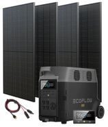 EcoFlow Delta Pro Portable Rigid Solar Generator Kit - With 4 - 400 Watt Rigid Ecoflow Solar Panels & Free Remote Control