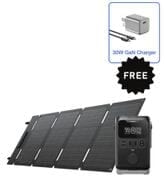 EcoFlow Trail 300 DC Portable Solar Generator - 288Wh with 45W Portable Solar Panel and FREE 30W GaN Charger