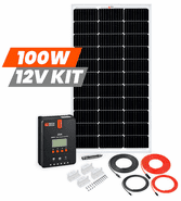 Rich Solar 100 Watt Solar Kit with 20A MPPT Charge Controller