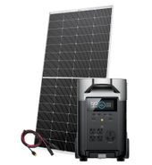 EcoFlow Delta Pro Solar Generator Kit - With Rich Solar Mega 250 Watt Monocrystalline Solar Panel