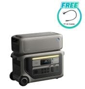 Anker SOLIX F3000 Portable Power Station with BP3000 Expansion Battery - 6144 Watt Hours - Includes FREE TT-30 Cable