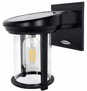 Solar Coach Lantern - with Edison Bulb in Black