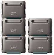 5x Anker SOLIX F3800 Expansion Battery - 3840 Watt Hours