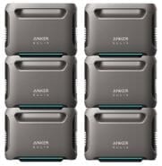 6x Anker SOLIX F3800 Expansion Battery - 3840 Watt Hours