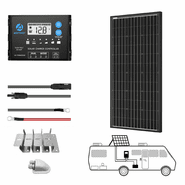 ACO Power 100W 12V Monocrystalline Solar RV Kit - 20A PWM Charge Controller