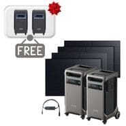 2x Anker SOLIX F3800 with 4x 410W Rigid Solar Panels & Double Power Hub Kit - Includes 2x FREE Protective Covers