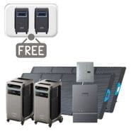 2x Anker SOLIX F3800 Plus Automatic Home Power Panel Kit with 2x 400W Solar Panels - With 2x FREE Protective Covers