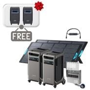 2x Anker SOLIX F3800 12 kW Double Power Hub Home Backup Kit with 2x 400W Foldable Solar Panels - Includes 2x FREE Protective Covers