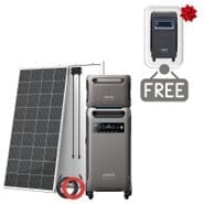 Anker SOLIX F3800 Solar Generator with Expansion Battery - 7680Wh - With 2x 200W Rich Solar Panels - Includes FREE Protective Cover