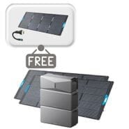 Anker SOLIX E10 Smart Home Backup System with Expansion Battery - 12kWh and 2x 400W Solar Panel - With Free 400W Panel and AC Generator Cable