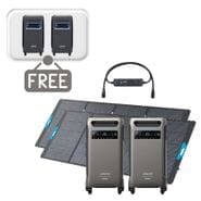 2x Anker SOLIX F3800 Plus Solar Generator 12 kW Double Power Hub Kit - With 2x 400W Anker Solar Panels - With 2x FREE Protective Covers