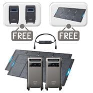 2x Anker SOLIX F3800 Plus Solar Generator 12 kW Double Power Hub Kit - With 2x 400W Anker Solar Panels - Includes 2x FREE Protective Covers & 1x FREE 400W Solar Panels
