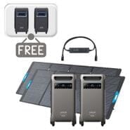 2x Anker SOLIX F3800 Plus Solar Generator 12 kW Double Power Hub Kit - With 2x 400W Anker Solar Panels - Includes 2x FREE Protective Covers