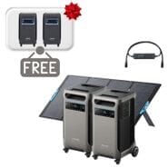 2x Anker SOLIX F3800 12 kW Double Power Hub Solar Generator Kit - With 400W Solar Panel - Includes 2x FREE Protective Covers