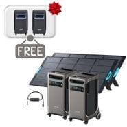 2x Anker SOLIX F3800 12 kW Double Power Hub Solar Generator Kit - With 800W Solar Panel - Includes 2x FREE Protective Covers