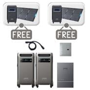 2x Anker SOLIX F3800 Automatic Home Power Panel Kit - Includes 2x FREE Protective Covers & 2x FREE 400W Solar Panel