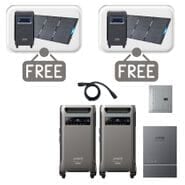2x Anker SOLIX F3800 Plus Automatic Home Power Panel Kit - With 2x FREE Protective Covers & 2x FREE 400W Solar Panel