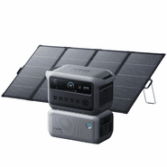 Anker SOLIX C2000 Gen 2 Portable Power Station with Expansion Battery and 400W Bifacial Portable Solar Panel - 4096 Watt Hours