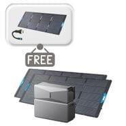 Anker SOLIX E10 Smart Home Backup System with 2x 400W Solar Panel - With Free 400W Panel and AC Generator Cable