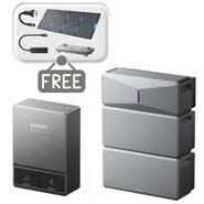 Anker E10 Home Backup System with Expansion Battery 12kWh & Smart Inlet Box Kit - With Free 400W Panel, Power Strip, Metal Pad and AC Generator Cable