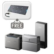 Anker E10 Home Backup System & Power Dock with Smart Generator 5500 - Tri Fuel - With Free 400W Panel and AC Generator Cable