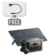 Anker SOLIX F3000 (3072Wh) Solar Generator Kit with Anker 400W Foldable Solar Panel - Includes Free Gas Generator Adapter