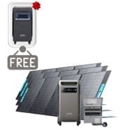 Anker SOLIX F3800 Solar Generator Home Transfer Kit - 3840Wh - With 3x 400W Solar Panels - Includes FREE Protective Cover
