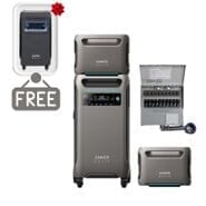 Anker SOLIX F3800 Portable Power Station with 2x Expansion Batteries and Transfer Switch - 11.52 KWh - Includes FREE Protective Cover