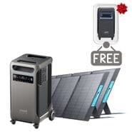 Anker SOLIX F3800 Solar Generator - 3840Wh - With 2x 400W Solar Panels - Includes a FREE Protective Cover