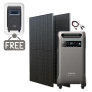 Anker SOLIX F3800 Solar Generator - 3840Wh - With 2x 400W EcoFlow Rigid Solar Panels and FREE Protective Cover
