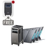 Anker SOLIX F3800 Solar Generator - 3840Wh - With 3x 400W Solar Panels - Includes FREE Protective Cover