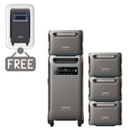 Anker SOLIX F3800 Portable Power Station with 4x Expansion Batteries - 19.20 KWh - Includes FREE Protective Cover