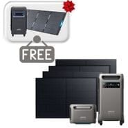 Anker SOLIX F3800 Solar Generator with Expansion Battery and 4x 410W Rigid Solar Panels - 7680 Watt Hours - Includes FREE Protective Cover & 1x FREE 400W Solar Panel