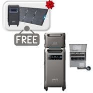 Anker SOLIX F3800 Portable Power Station with Expansion Battery and Transfer Switch - 7.68 KWh - Includes FREE Protective Cover & 1x FREE 400W Solar Panel