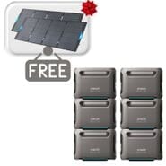 6x Anker SOLIX F3800 Expansion Battery - 3840 Watt Hours & 2x FREE 400W Solar Panels