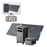 Anker SOLIX F3800 Plus Portable Solar Generator Kit with Expansion Battery - 7680 Watt Hours - Includes 400W Anker Solar Panel - Includes FREE Protective Cover & FREE 400W Solar Panel