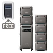 Anker SOLIX F3800 Portable Power Station with 6x Expansion Batteries - 26.88 KWh - Includes a FREE Protective Cover