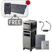 Anker SOLIX F3800 Plus Automatic Home Power Panel Kit with Expansion Battery & Gas Generator Adapter - Includes a FREE Protective Cover & 1x FREE 400W Solar Panel