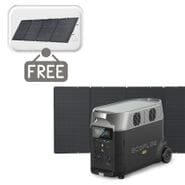 EcoFlow Delta Pro Portable Solar Generator Kit - With 400 Watts of Solar - Includes a FREE 220 Watt Bifacial Solar Panel