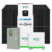 Natures Generator 10KW Solar Generator Kit with 8-Pack of 410W Rigid Solar Panels, 50A Automatic Transfer Switch & Solar Battery