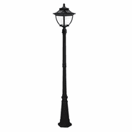 Pagoda Bulb Solar Lamp Post - Black