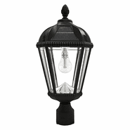 Royal Solar Lamp with GS-Solar LED Light Bulb with 3 Inch Fitter - Black