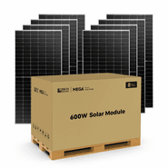 Rich Solar Mega 600 Watt Bifacial Solar Panels - 8 Pack - Premium Grid-tie or Off-grid Solar Panels - 25-Year Output Warranty