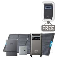 Anker SOLIX F3800 Plus Automatic Home Power Panel Kit - With 400W Foldable Solar Panel - Includes FREE Protective Cover