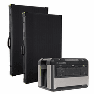 Goal Zero 6G New Yeti 1000 Portable Solar Generator Featuring 2x Boulder 200 Briefcase Solar Panel 2G and Carrying Bags