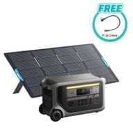 Anker SOLIX F3000 (3072Wh) Solar Generator Kit with Anker 400W Foldable Solar Panel - Includes Free TT-30 Cable