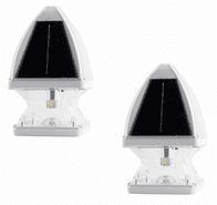 Gama Sonic Gothic Solar Post Cap Light 2 Pack - Available in Black and White